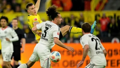 Bundesliga - 33ème j. | Les notes de Dortmund - Francfort (3-2) Photo of Bundesliga – 33ème j. | Les notes de Dortmund – Francfort (3-2)